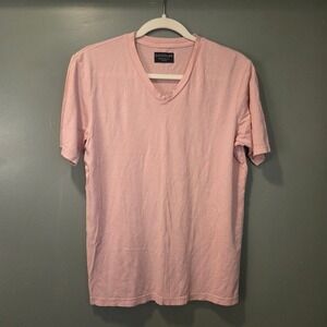 GoodLife Men's V-Neck T-Shirt Size M Pink Made in USA